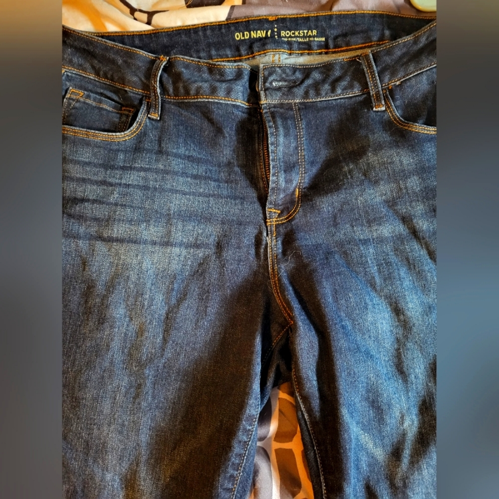 Old navy Rockstar denim jeans size 14 short